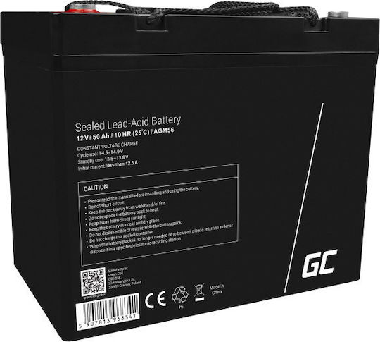 Green Cell Μπαταρία UPS με Χωρητικότητα 50Ah και Τάση 12V AGM56 1τμχ