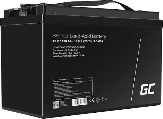 Green Cell Батерия UPS с Капацитет 110Ах и Напрежение 12V AGM58 1бр