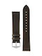 Hirsch Toronto Long Δερμάτινο Λουράκι Καφέ 18mm