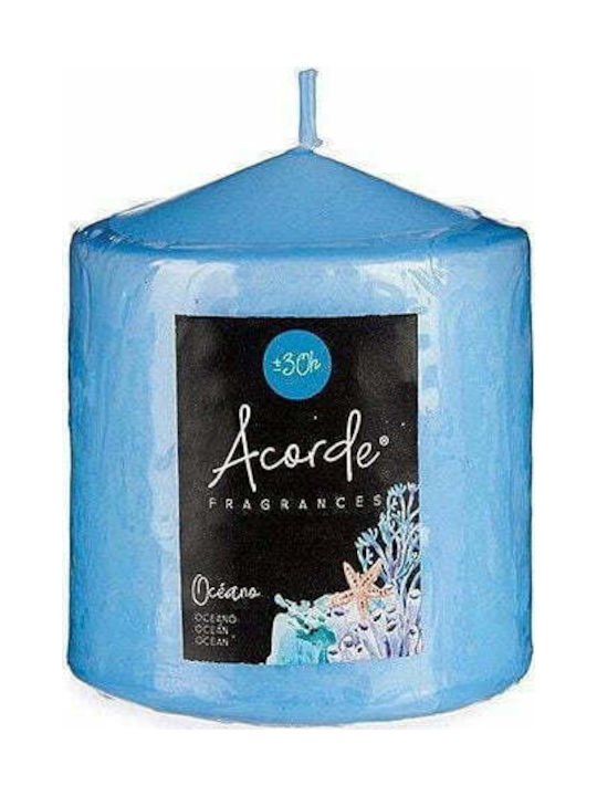 BigBuy Scented Candle with Scent Ocean Blue 7x8cm 1pcs