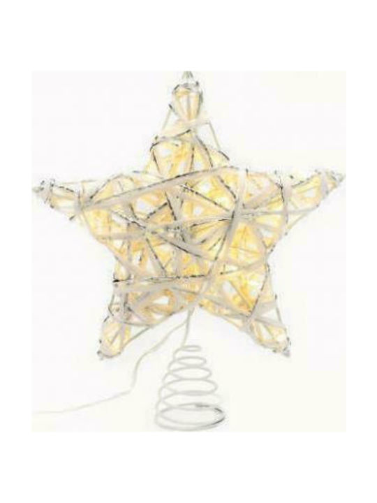 Aca Christmas Christmas Tree Topper Illuminated Ornament White 23x23cm