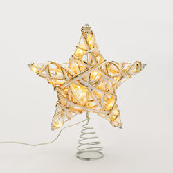 Sternspitze Beleuchtete Metallische Goldene 23x23cm Sternspitze Beleuchtete Metallische Goldene 23x23cm