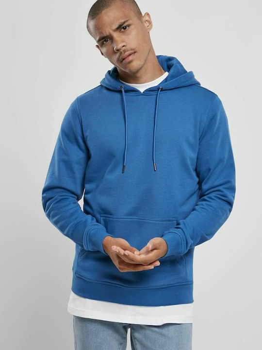 Urban Classics Φούτερ με Κουκούλα Sporty Blue