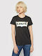 Levi's Damen Sportlich T-shirt Schwarz