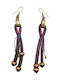 Handmade Earrings Leatherette Earrings Purple