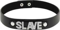 Coquette Hand Crafted Choker Slave Black