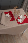 Palamaiki CD01 Christmas Tablecloth Fabric Beig...