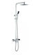 Imex Fiyi Adjustable Shower Column with Mixer 116-160cm Silver
