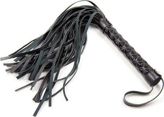 Fetish Addict Μαστίγιο Flogger Diamond Pattern With Metal Hardware Black