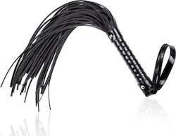 Fetish Addict Shinny Handle Flogger Black