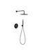 Imex Line Built-In Showerhead Set with 2 Exits Black