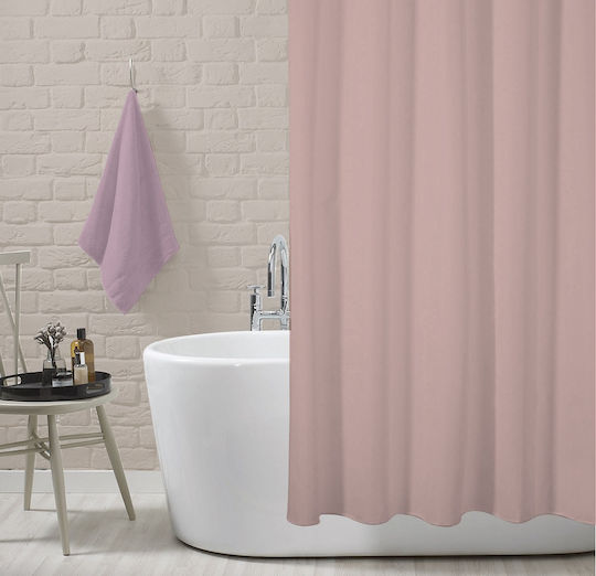 Mc Decor Classic Shower Curtain 240x200cm Ροζ
