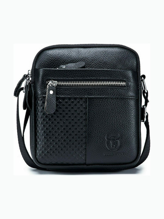 DJB-010 Leather Men's Bag Shoulder / Crossbody Black