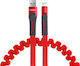 AMiO UC-13 Spiral USB-A to Lightning Cable Red 1.2m (02530/AM)