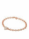 Michael Kors Bracelet Chain with design Heart made of Silver Gold Plated with Zircon