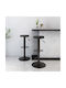 Stool Bar with Adjustable Height Black 2pcs 31x31x58-78cm