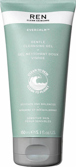 Ren Evercalm Gentle Cleansing Gel Sensitive Skin Gel Cleansing Face 150ml
