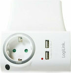 LogiLink Single Socket White