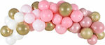 Komposition mit 60 Ballons Latex Rosa Jumbo 200cm