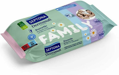 Septona Family Baby Wipes without Alcohol & Parabens with Chamomile 100pcs