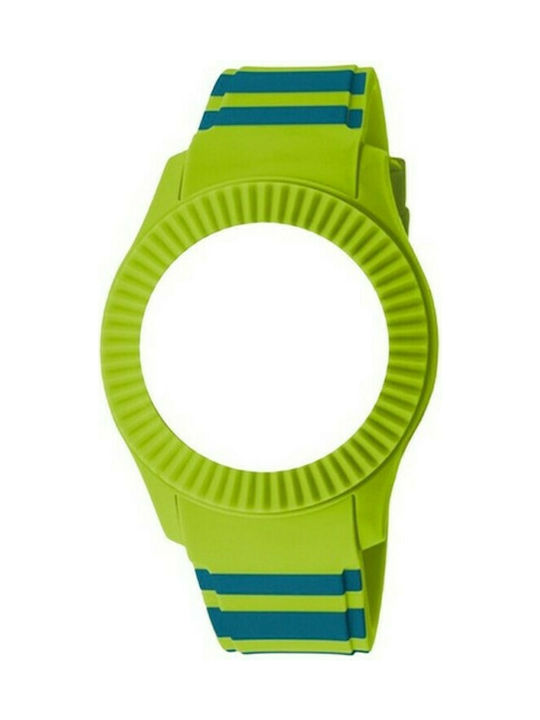 WATX & CO Καουτσούκ Λουράκι Πράσινο 43mm