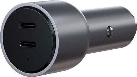Satechi Satechi 40W Handy-Autoladegerät mit 2xType-C Grau Farbe
