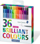 Staedtler Triplus Fineliner Design Markers Multicolour 36pcs