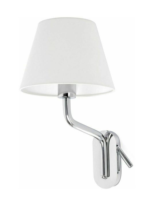 Faro Barcelona Eternal Klassisch Leuchte Wand mit Fassung E27 und Schalter Weiß 21.5x29cm