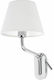 Faro Barcelona Eternal Klassisch Leuchte Wand mit Fassung E27 und Schalter Weiß 21.5x29cm