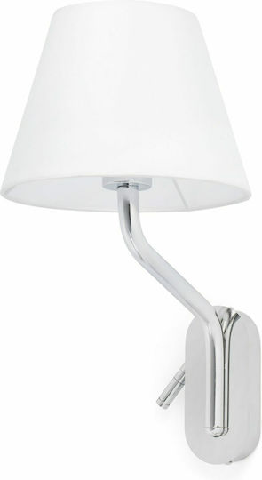 Faro Barcelona Eterna Classic Lamp Wall with Socket E27 and Switch White 21.5x29cm