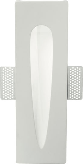 Ondaluce Limbo Modern Leuchte Wand mit Fassung GU10 Weiß 10x32cm