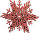 Rotes Schneeflocken-Weihnachtsornament