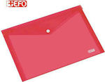 +Efo Folder with Button for Paper A4 Red