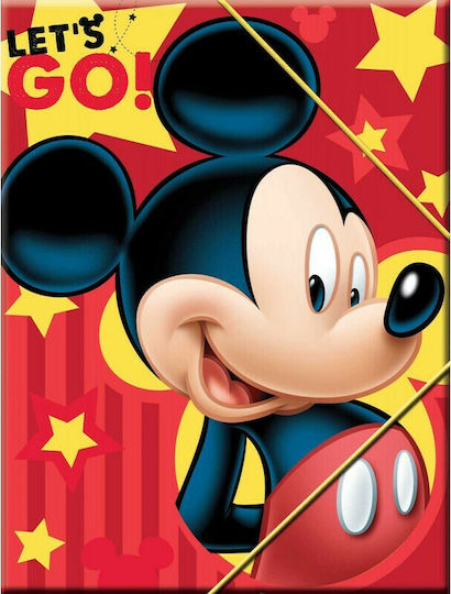 Gim Folder with Rubber Band Red Mickey