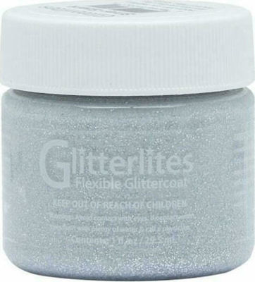 Angelus Glitterlites Liquid Craft Paint Silver for Leather Spark 29.5ml