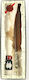 Francesco Rubinato Calligraphy Pen with Feather Brown with Blue Ink