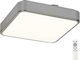 Rabalux Wolimir Ceiling Mount Light Bathroom 29cm Silver with Integrated LED and Remote Control