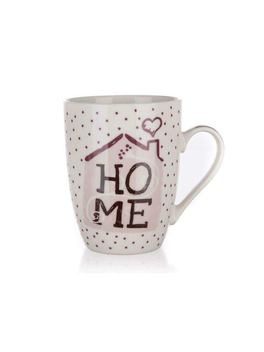 Home Cană Ceramică Albă 340ml 1buc