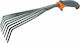 TopGarden 380601 Hand Lawn Rake with Handle