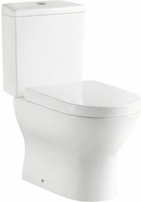 Pyramis Florelia Wall Mounted Porcelain Low Pressure Rectangular Toilet Flush Tank White