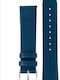 Hirsch Toronto Long Δερμάτινο Λουράκι Μπλε 18mm