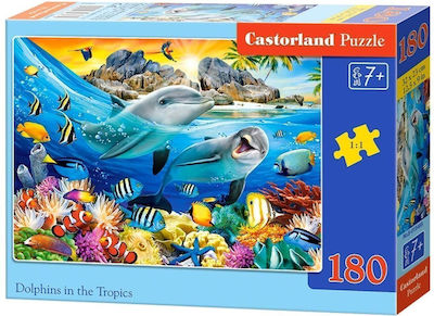 Puzzle pentru Copii Dolphins Tropics pentru 7++ Ani 180buc Castorland