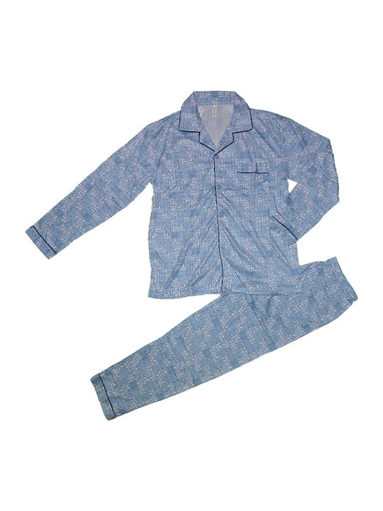 Pijama de bărbați GN Pijama subțire 2630 Albastru