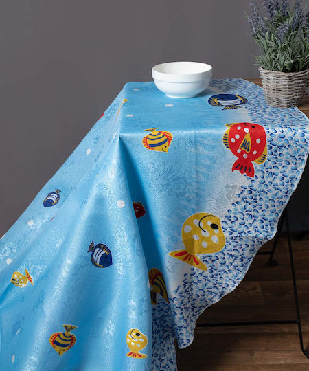 Silk Fashion Checkered 215 Stain Resistant Fish 90x90cm Tablecloth Silk Fashion Checkered 215 Stain Resistant Fish 90x90cm Tablecloth