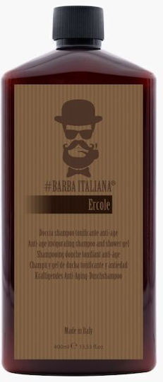 Barba Italiana Ercole Anti-Age Shampoo Tonen Shower Gel für Herren 400ml