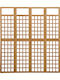 vidaXL Διακοσμητικό Παραβάν Ξύλινο με 4 Φύλλα 161x180cm