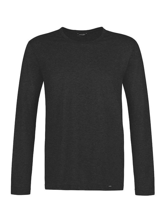 HANRO Long-Sleeve Black Undershirt