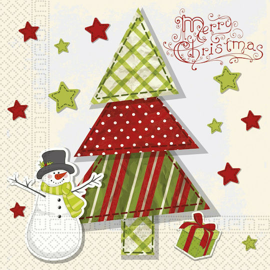 XMASfest Set Weihnachtsservietten Einweg L33xB33xD33cm. 20Stück