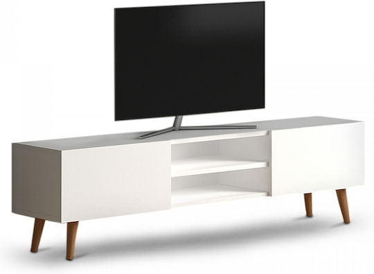TV-Möbel Hölzernes Plane White L150xB32xH46cm