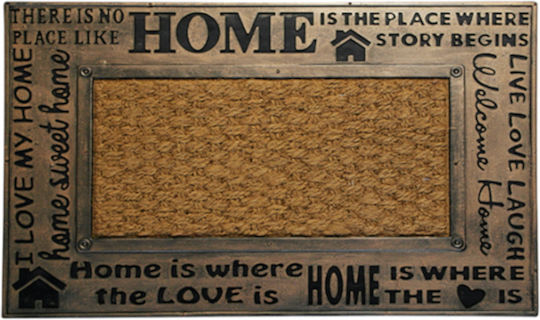 San Lorentzo Entrance Mat made of Coir with Anti-slip Backing Gold 40x60cm
